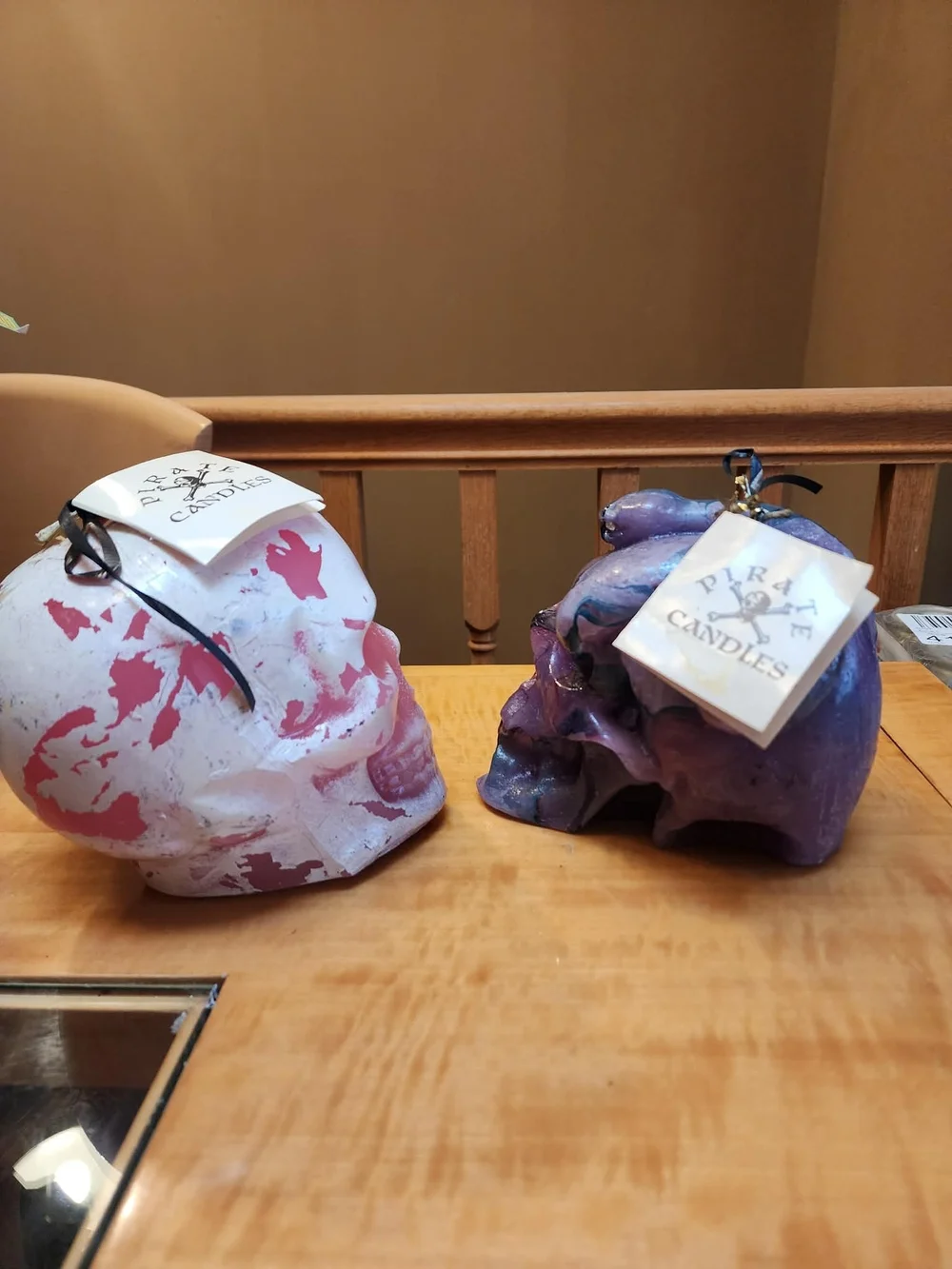 2 Pirate Candles (Pink And Purple)